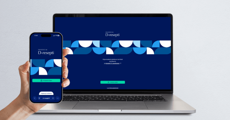 www.d-resepti.fi avattuna puhelimella ja tietokoneella